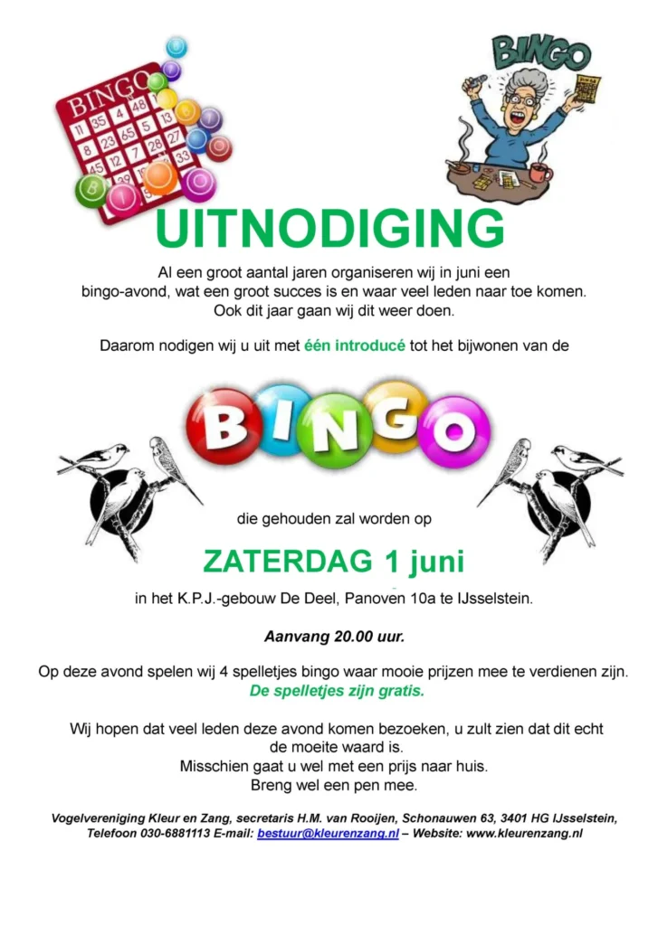 bingo 1 juni 2024